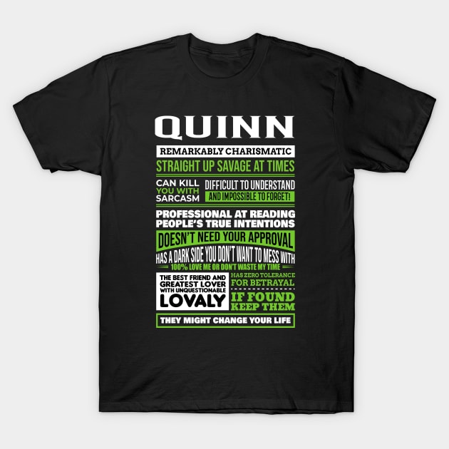 Quinn T-Shirt by Ban Guns Not Books- Typography fullcolor